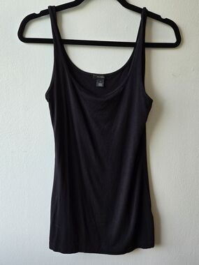 Halogen Black Scoop Neck Tank Top